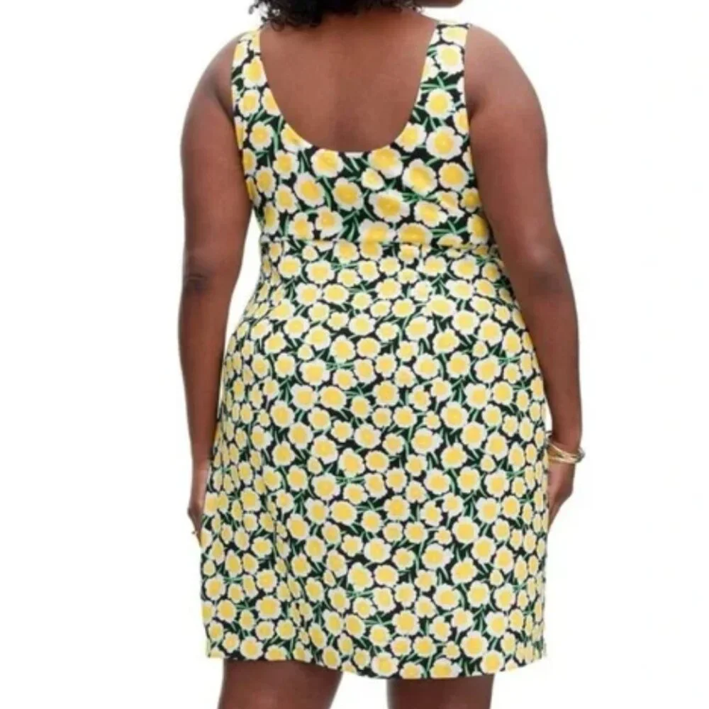 New Women's 90's Shift Yellow Poppy Mini Dress - DVF for Target - Picture 2 of 2